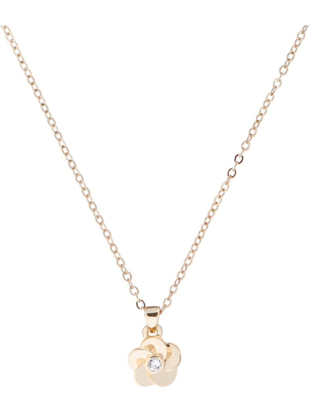 Elegant Gold & Crystal Flower Pendant Necklace for Women - Statement Jewelry